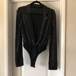 In the style plunge bodysuit